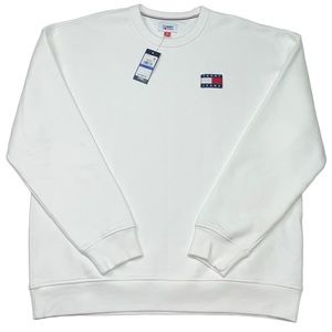 TOMMY JEANS Crewneck Sweatshirt WHITE Tommy Hilfiger BRAND NEW sz XXL
